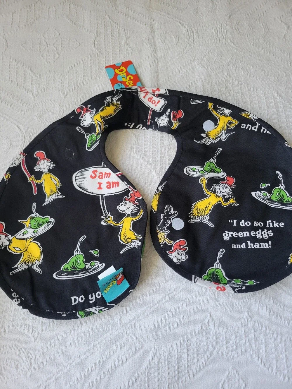 Kids Bib - Green Dr. Seuss Inspired Print